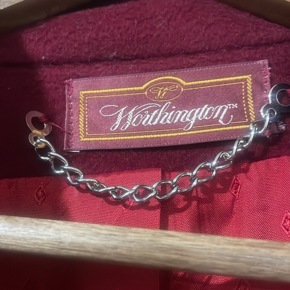 Vintage Worthington Burgundy Long Coat size 8p - Picture 4 of 5